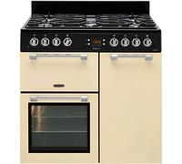Leisure ck90 °F232 Freestanding Gas Hob a Black, Cream Colour - Kitchen (Kitchen Freestanding, Black, Cream Colour, Buttons, Rotary, Front, Electronic, LED)