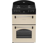 Leisure CLB60GCC 60cm Wide Classic Range Style Gas Cooker - Cream - A+ Rated, H90 x W60 x D60 (cm)