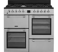 Leisure Cookmaster 100 CK100F232S 100cm Dual Fuel Range Cooker - Silver - A/A Rated, Silver