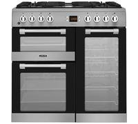 Leisure Cookmaster CK90F530X 90cm wide Dual Fuel Range Cooker with Gas Hob - Stainless Steel - A/A/A Rated