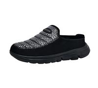 Leisure Couple Men's Winter Cloth Waterproof Non-Slip Flat Round Toe Breathable Slip On Lazy Shoes Slippers Toe Shoes For Men, c, 10 UK