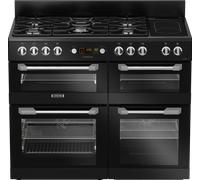 Leisure Cuisinemaster CS110F722K 110cm wide Dual Fuel Range Cooker with Gas Hob - Black - A/A/A Rated, Black
