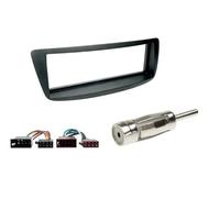 Leisure Direct Cd Radio Single Din Stereo Facia Fascia Surround Panel Trim Iso Wiring Harness & Aerial Adaptor Fitting Kit for Citroen C1
