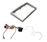 Leisure Direct Cd Radio Stereo Double Din Facia Fascia Panel Trim Surround Silver Iso Wiring Aerial Adaptor Release Keys Fitting Kit for Vauxhall Corsa Zafira