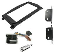 LEISURE DIRECT CD RADIO STEREO SINGLE DIN FACIA FASCIA PLATE ADAPTOR PANEL KIT BLACK ISO WIRING HARNESS & AERIAL ADAPTOR FITS FORD FOCUS MONDEO S-MAX C-MAX GALAXY