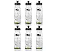 Leisure Lakes Bikes SIS 750ml Cycling Water Bottle (750ml x 6) | BPA Free LDPE Bottle with 2 stages of flow