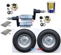 leisure MART 350kg Avonride trailer suspension units supplied with 4 inch PCD hubs, 10 inch 6PR wheels, plates and grease (Set 5) Pt no. LMX1895