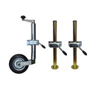 leisure MART 48mm standard duty trailer caravan Jockey Wheel and clamp & 2 x 34mm prop stands and clamps Pt no. LMX2183