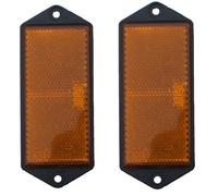 leisure MART A pair of trailer and truck reflectors rectangular screw on 2 x amber Pt no. LMX1637