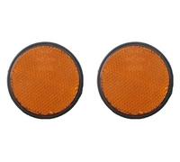 leisure MART A pair of trailer and truck reflectors round stick on 2 x amber Pt no. LMX1632
