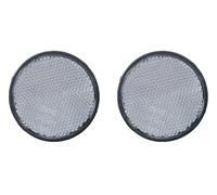 leisure MART A pair of trailer and truck reflectors round stick on 2 x white Pt no. LMX1630