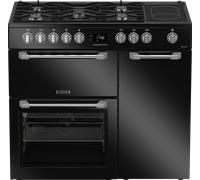 Leisure PR100F530K 100cm Dual Fuel Range Cooker with Gas Hob - Black - A/A/A Rated, Black