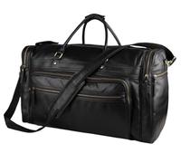 Leisure Retro Leather Portable Travel Bag with Cowhide top Layer Large Fashionable Luggage Bag