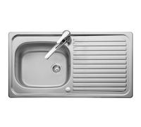 Leisure Sinks Lr9501 Linear 950mm 1-Bowl Satin Stainless Steel Inset Kitchen Sink