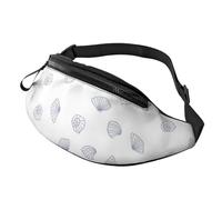 Leisure Sports Crossbody Bag Running Casual Hands-Free Wallets Waist Pack for Man Woman Scalloped Snails