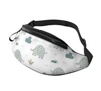 Leisure Sports Crossbody Bag Running Casual Hands-Free Wallets Waist Pack for Man Woman Smiling Elephant