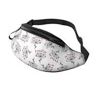 Leisure Sports Crossbody Bag Running Casual Hands-Free Wallets Waist Pack for Man Woman Vintage Round Ball Flower