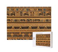 Leisure Wooden Jigsaw Puzzle Exquisite Egyptian frescoes Patterns for Family Interaction and Indoor Entertainment
