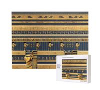 Leisure Wooden Jigsaw Puzzle Exquisite Egyptian Pharaonic Frescoes Patterns for Family Interaction and Indoor Entertainment