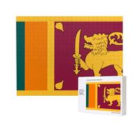 Leisure Wooden Jigsaw Puzzle Exquisite Sri Lanka Flag Patterns for Family Interaction and Indoor Entertainment