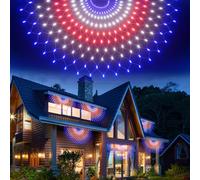 Leisure world 3 Pack 150 LED British Flag Banner Lights,Super Bright UK Half Fan Flag String Lights, Waterproof Patriotic Decoration for National Day, Christmas&Party
