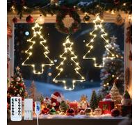 Leisure world 3 Warm White Christmas Tree Shape String Lights, 8 Operation Modes, USB or Battery Powered, IP44 Water Resistant for Christmas Decorations, Holiday, Party, and New Year Celebrations