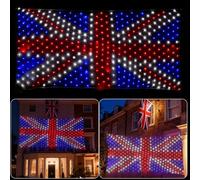 Leisure world British Flag Lights with 384 Super Bright LEDs,Waterproof Led Flag Net Light of The United Kingdom for Yard,Garden Decoration, Festival, Holiday, Party Decoration,Christmas Decorations
