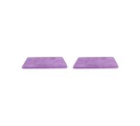 Leisurealeaneag 2 set Memory Foam Bath Mat Non Slip Absorbent Mat Vevelt Bath Mat Purple 40x60 cm