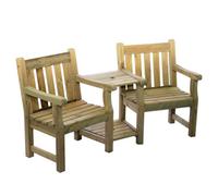 Leisurebench Darwin Companion Set Love Seat Garden Bench - Green Pine