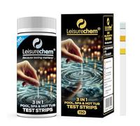 Leisurechem Hot tub and Swimming Pool test strips 3 Way pack of 150 Fast and Accurate Chlorine/Bromine pH and Alkalinity