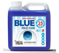 LeisureTime Concentrated Blue Toilet Fluid, 25 Treatments - Formaldehyde Free, Septic Tank Safe Toilet Cleaner Liquid for Cassette, Motorhome and Portable Toilets - Caravan Toilet Chemicals