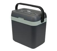 Leisurewize - 30 Litre Portable Electric Cool/Warm Box For Drinks and Food 12V DC / 240V AC Adapter Festival Camping Beach Travel Picnic BBQ Cooler (Grey/Green)