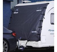 Leisurewize - Caravan Front Towing Windscreen Cover Protector, Stone Chip Protection - Buckle Locking System, Led Lights and Reflective Strips (LW700)