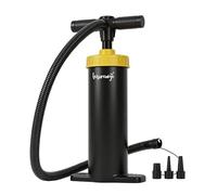 Leisurewize - Double Action Hand Pump - High Volume Manual Air Pump for Inflatable Awnings, Air Beds, Kayaks, Paddle Boards & Camping Equipment, Portable with Hose for Fast Inflation