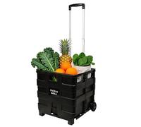 Streetwize Accessories Leisurewize - Pack and Go Foldable Shopping Cart/Trolley w/Wheels - 38 x 30 x 36 cm - Perfect for Sopping Camping Festivals (LWACC31)