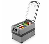 Leisurewize Glacier 40L Compressor Fridge Freezer - Dual Zone Portable Cooler, LED Temperature Display, DC & AC Compatible, Car & Camping Electric Cool Box with Charging Ports