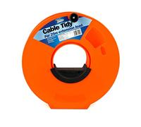 Leisurewize - Heavy Duty 25m Cable Reel Tidy with Handle | Cable Management | 230v Caravan Mains Organiser | Neon Orange | Durable Construction | Rope String Light Caravan Cable Storage LWACC3