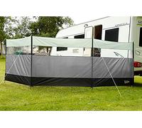 Leisurewize - Heavy Duty 500cm x 140cm Polyester Camping Windbreaker with Steel Poles, Guylines & Pegs - Portable Privacy & Sun Protection for Camping, Beach & Outdoor Use