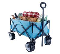 Leisurewize- Heavy Duty Outdoor Trolley - Folding All Terrain Trolley Cart with Wheels, 80kg Capacity, Steel Frame & Weather-Resistant Fabric, 89 x 49 x 57cm