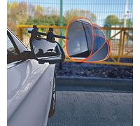 Leisurewize LW616 Towing Car Mirrors - [1 Pair] Neon Orange Rock Steady Motorhome Tow Mirrors, Door Side, Mirror Mounted Clip-on Mirrors | Caravan Accessory