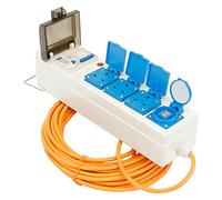 Leisurewize - Mobile Caravan Mains Unit, 15 Metre Cable - 3 UK Plug Sockets, 2 USB Ports Motorhome Campsite Power Hook Up (LWACC429)