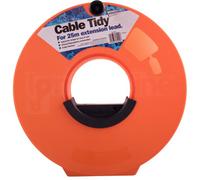 Leisurewize Orange Cable Reel Tidy Electric Wire Caravan Extension Lead 25 Metre Storage