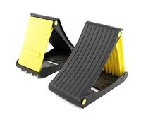 Leisurewize - Pack of 2 Heavy Duty Foldable Wheel Chocks | 4 Metal Spikes Per Chock | Caravan Motorhome Trailer Cars and Vans Wheel Stoppers | Folds Flat | | Vehicle Support LW570