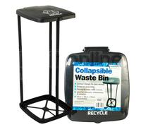 Leisurewize Portable Collapsible Waste Dust Bin Large Lid Camping Caravan Waste