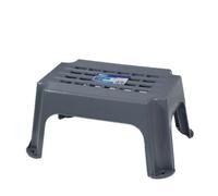 Leisurewize Quality Durable Strong Poly Plastic Indoor Outdoor Single Step Ladder-Grey