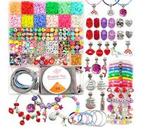 leitait Clay Beads Charm Jewelry Making Kit Supplies - 3000pcs Girl Charm Bracelet Making Set, Girl Gifts for Age 6 7 8 9 10 11 12 Years Old, Halloween and Christmas Party Favors Crafts