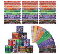 Leitee 100 Pieces Hispanic Heritage Month Slap Bracelets Bulk Party Favors Basket Stuffers Exchanging Gifts Favors Gift for Christian Bag Stuffers Gifts Sunday School Supplies
