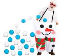 Leitee Snowman Pants Snowball Fight Toss Game Red and Blue Christmas Fake Snowball Activity Christmas Party Activities for Families Yard Outdoor and Indoor Games Set
