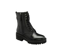 'Leith' Leather Lace-Up Biker Boots Ravel Black 7