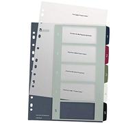 Leitz 1-5 Index, A4, PC Printable, Heavy Duty Plastic, Extra Wide, 12350000